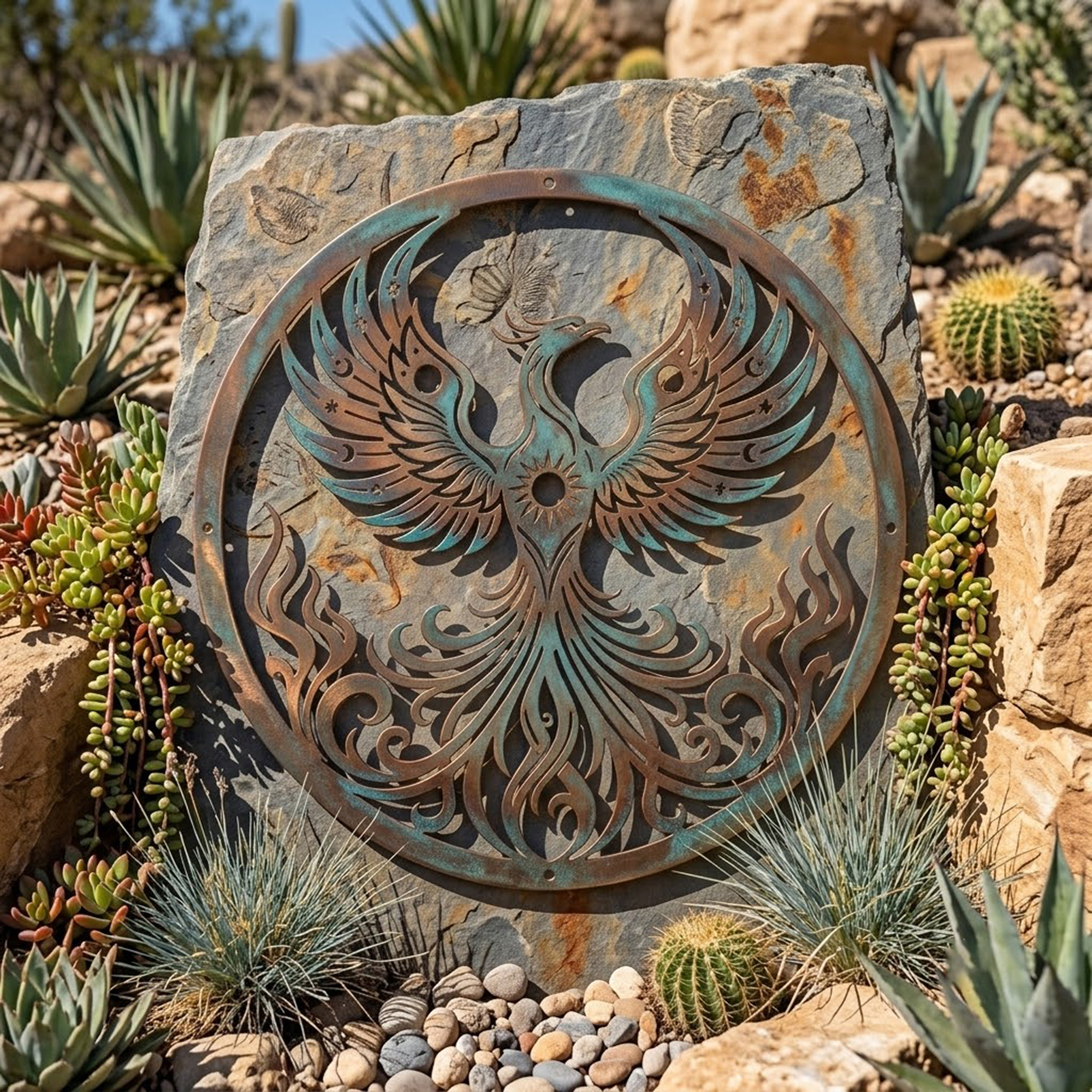 Phoenix Metal Wall Art - product view 2