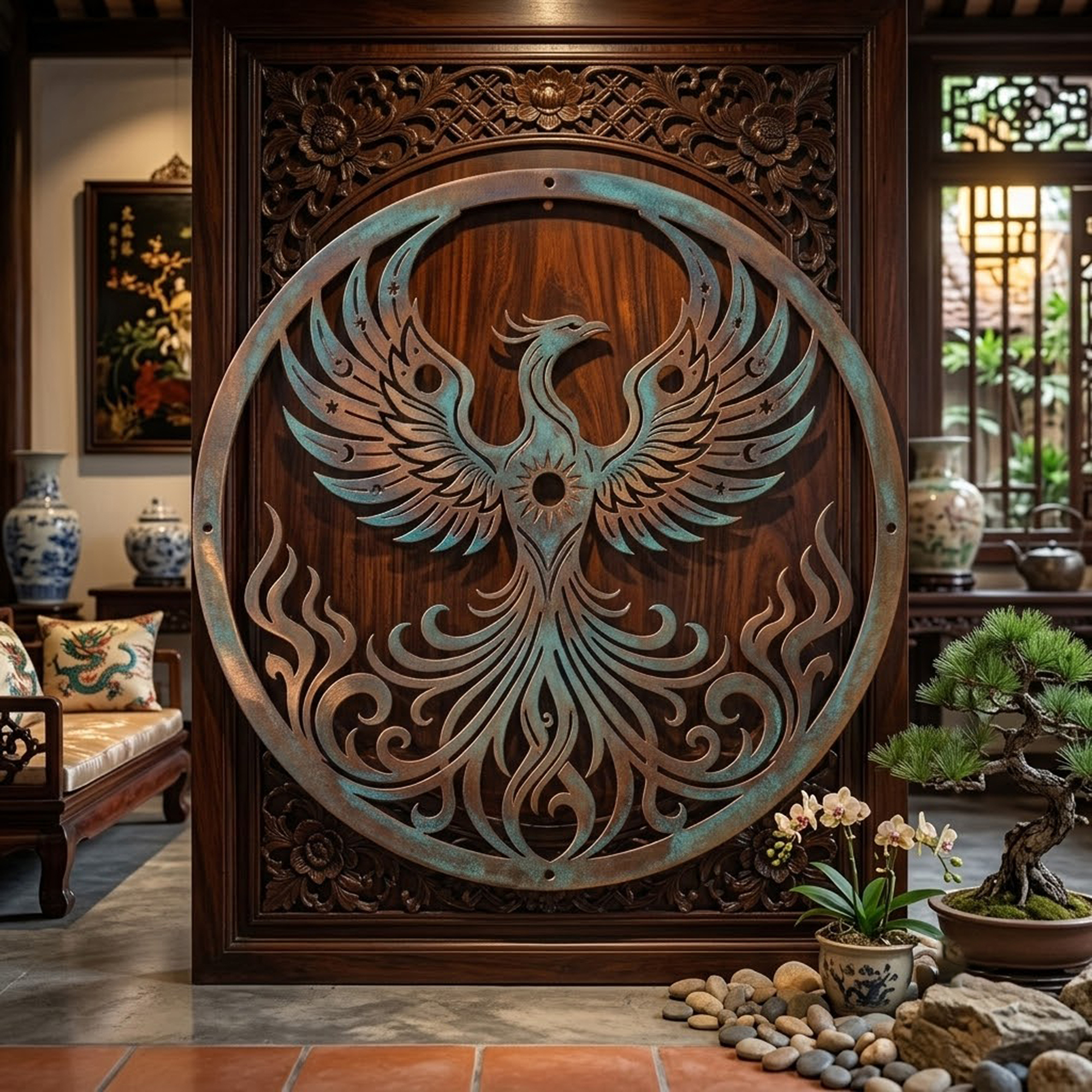 Phoenix Metal Wall Art - product view 3