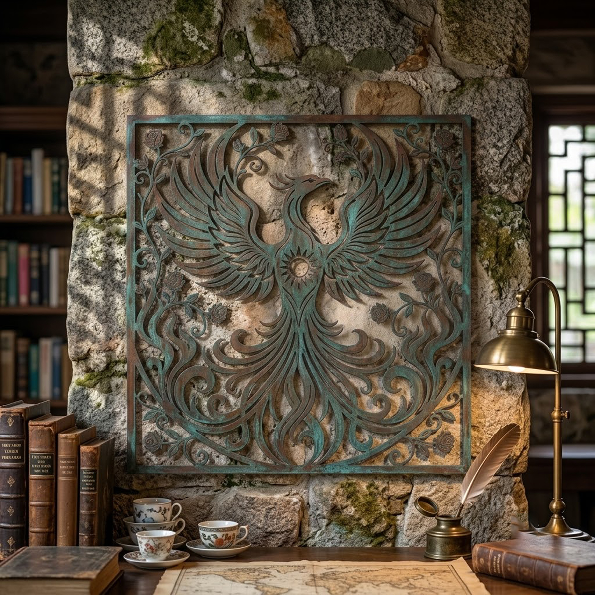 Phoenix Metal Wall Art - product view 2
