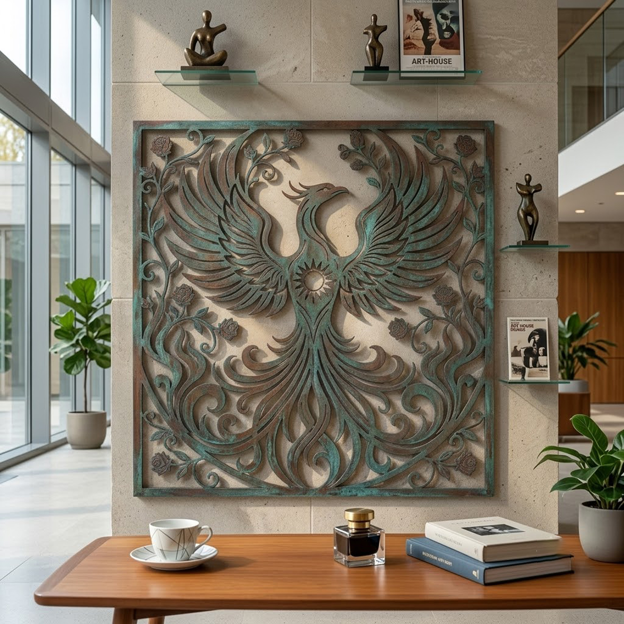 Phoenix Metal Wall Art - product view 3