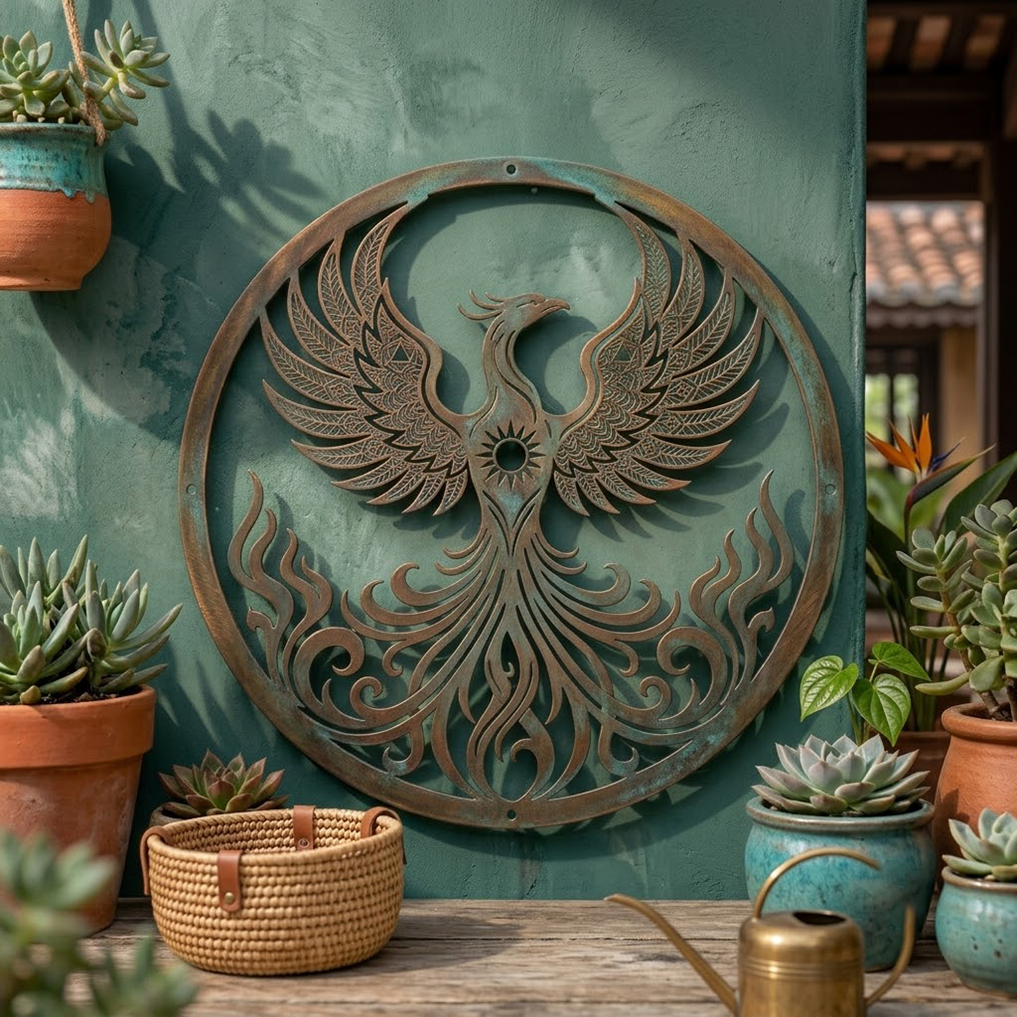 Phoenix Metal Wall Art - product view 3