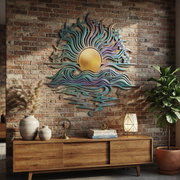 Coastal Sunset Metal Wall Art