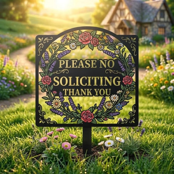 No Soliciting Garden Stake