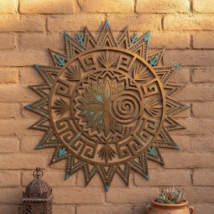 Southwestern Sun Metal Wall Art