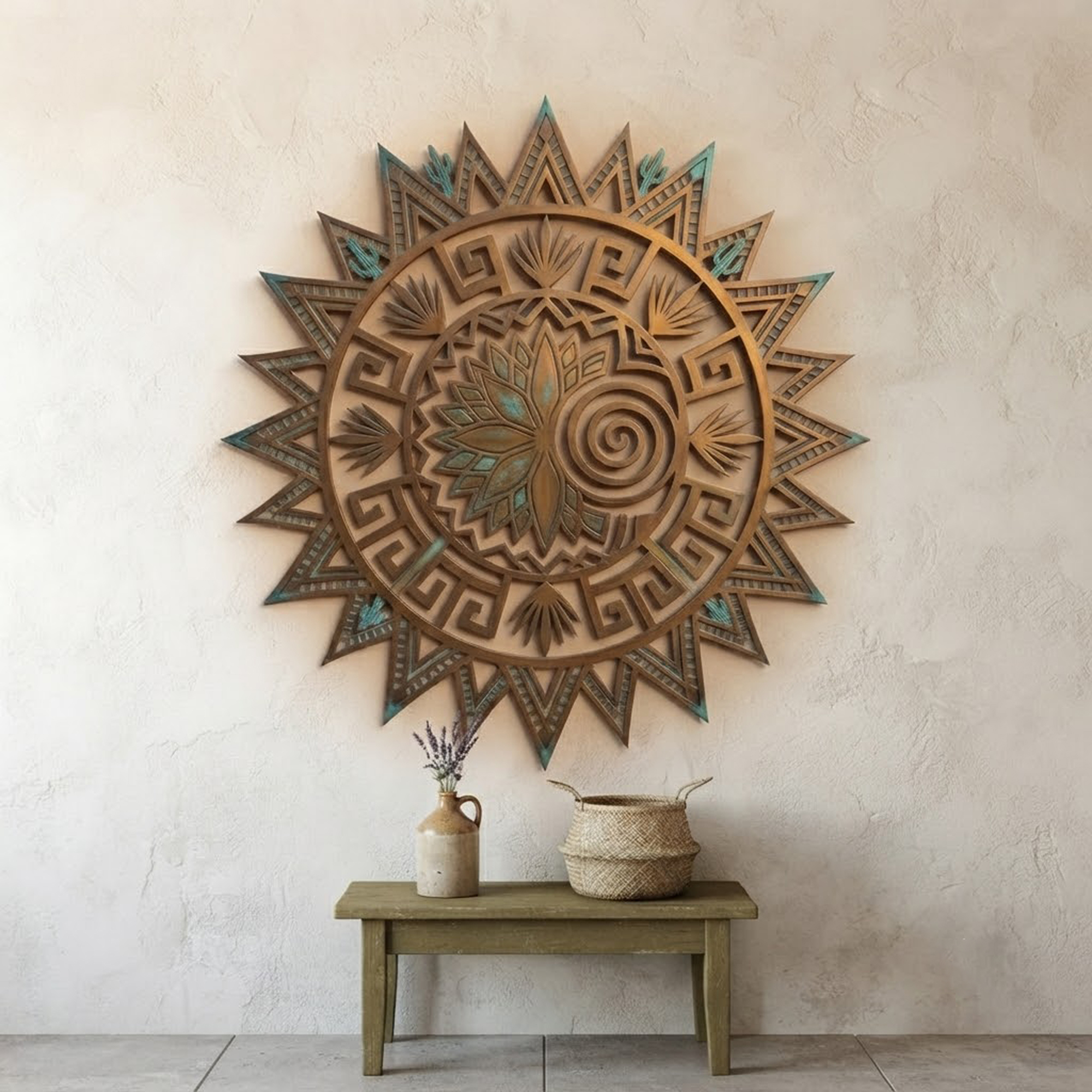 Southwestern Sun Metal Wall Art - product view 2