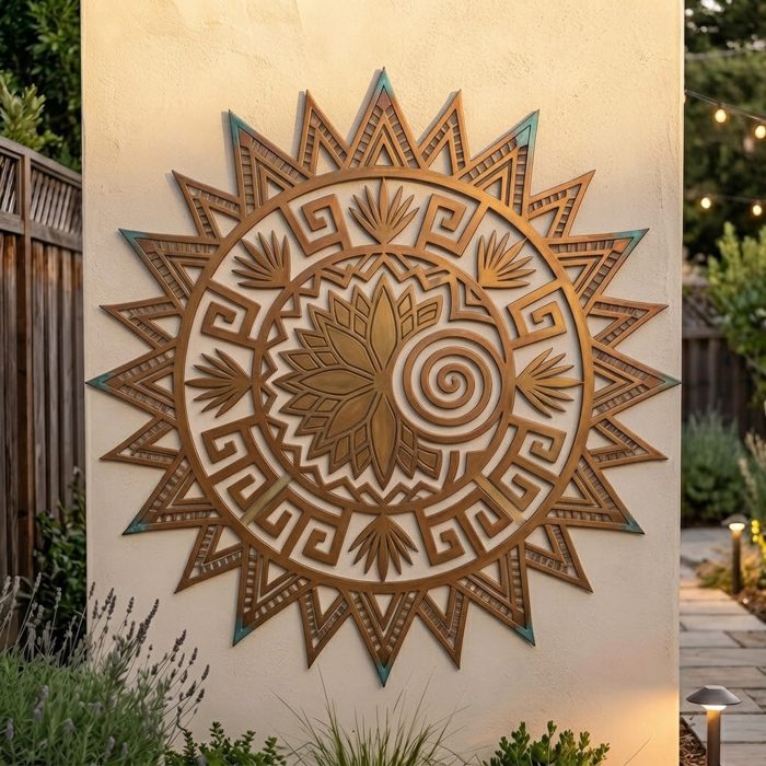 Southwestern Sun Metal Wall Art