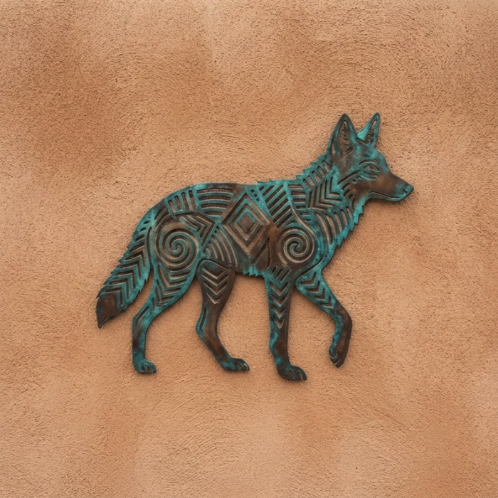 Southwestern Coyote Metal Wall Art