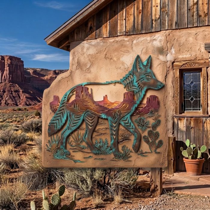 Southwestern Coyote Metal Wall Art