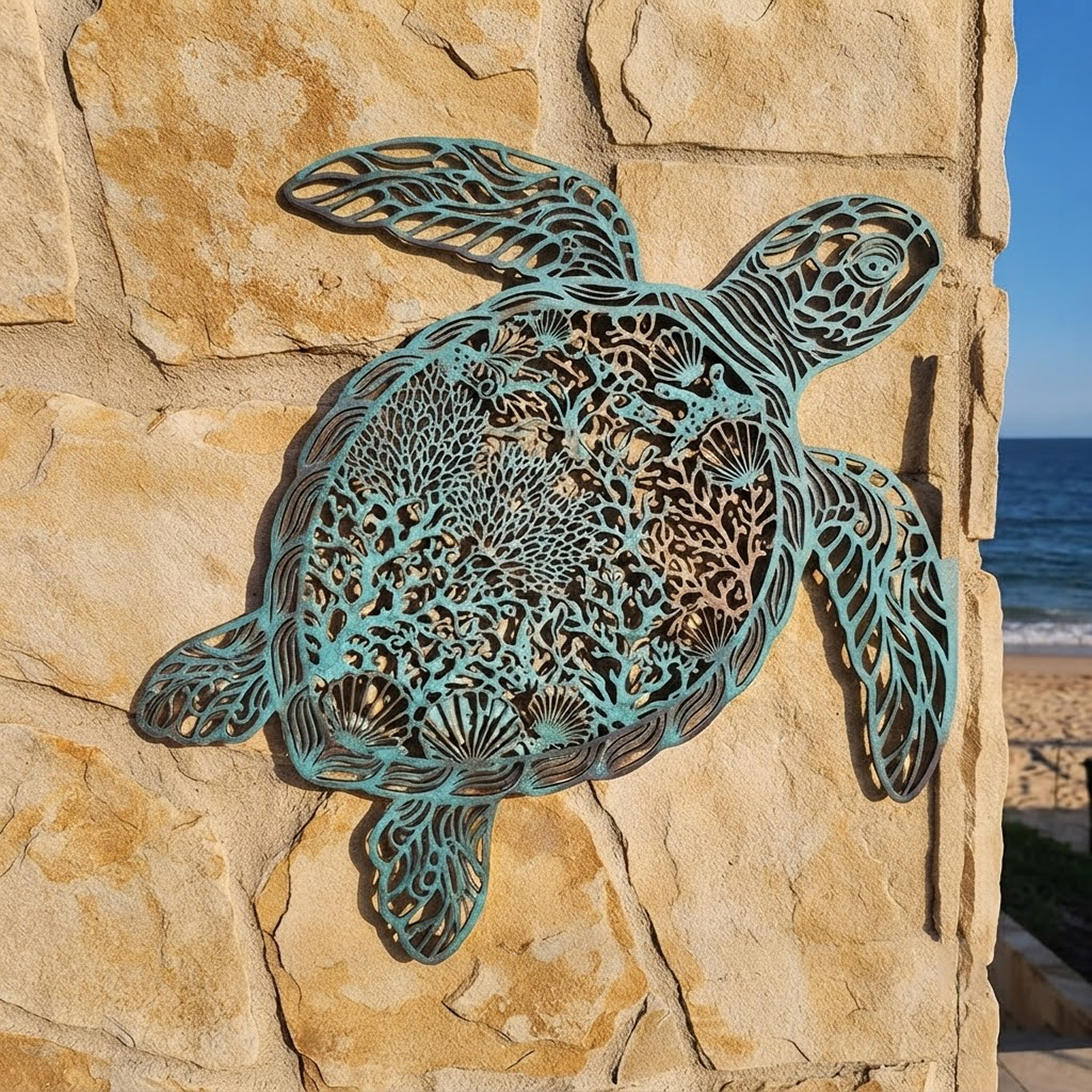 Sea Turtle Metal Wall Art