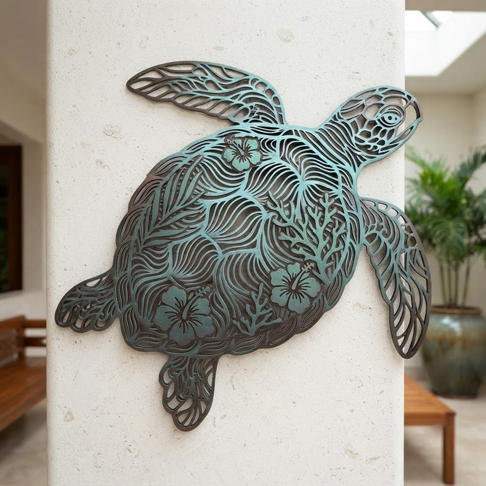 Sea Turtle Metal Wall Art