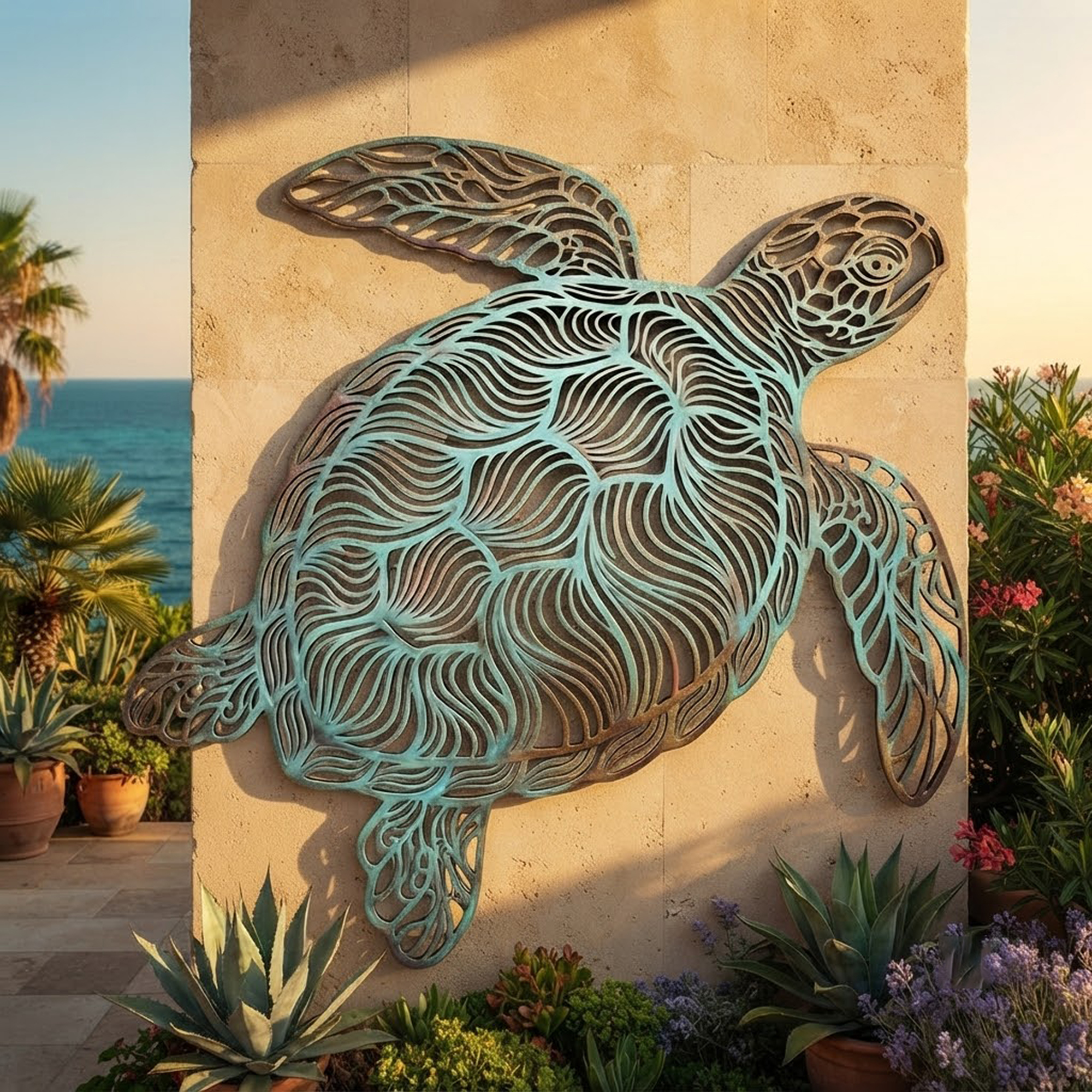 Sea Turtle Metal Wall Art