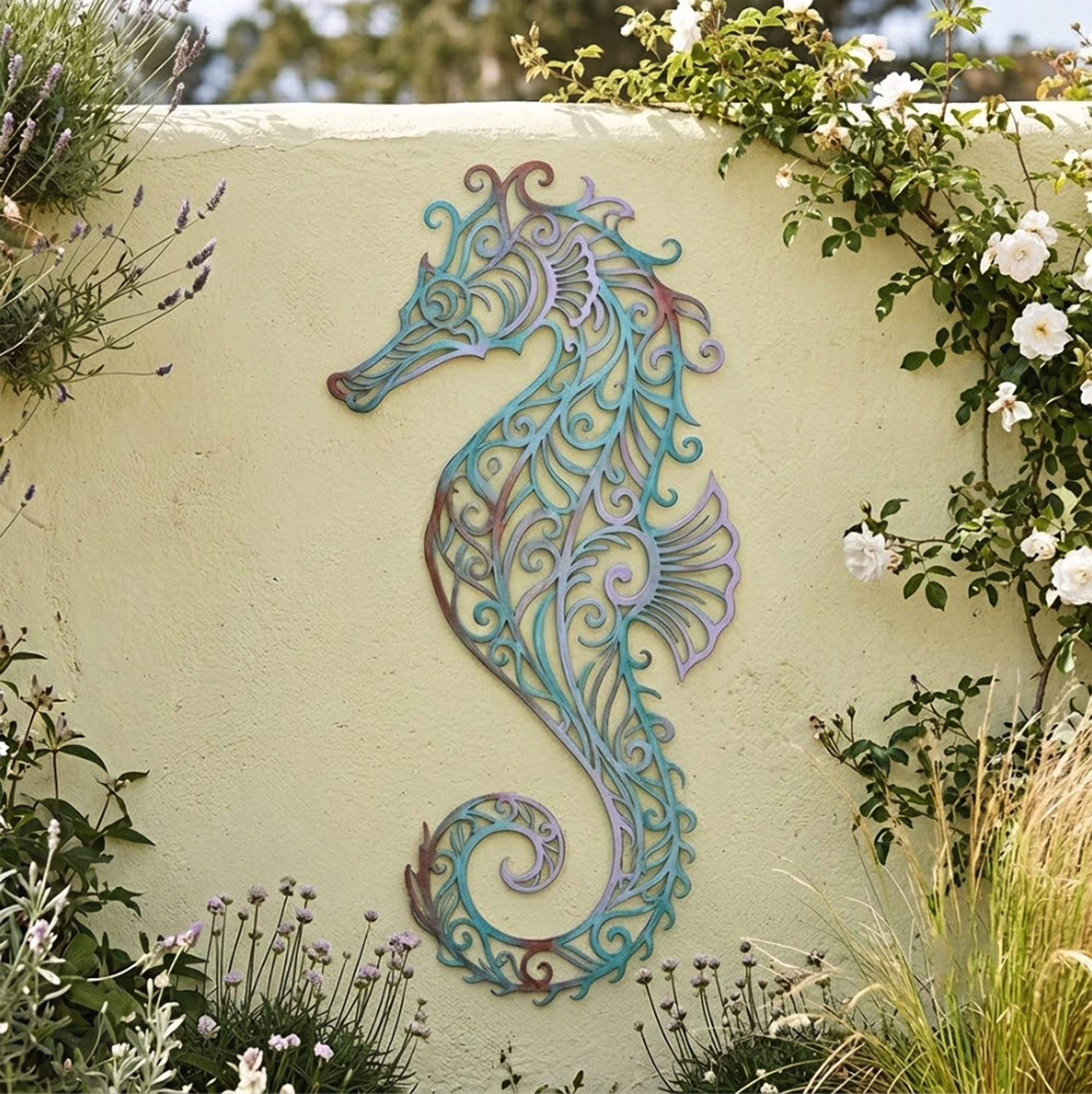 Seahorse Metal Wall Art