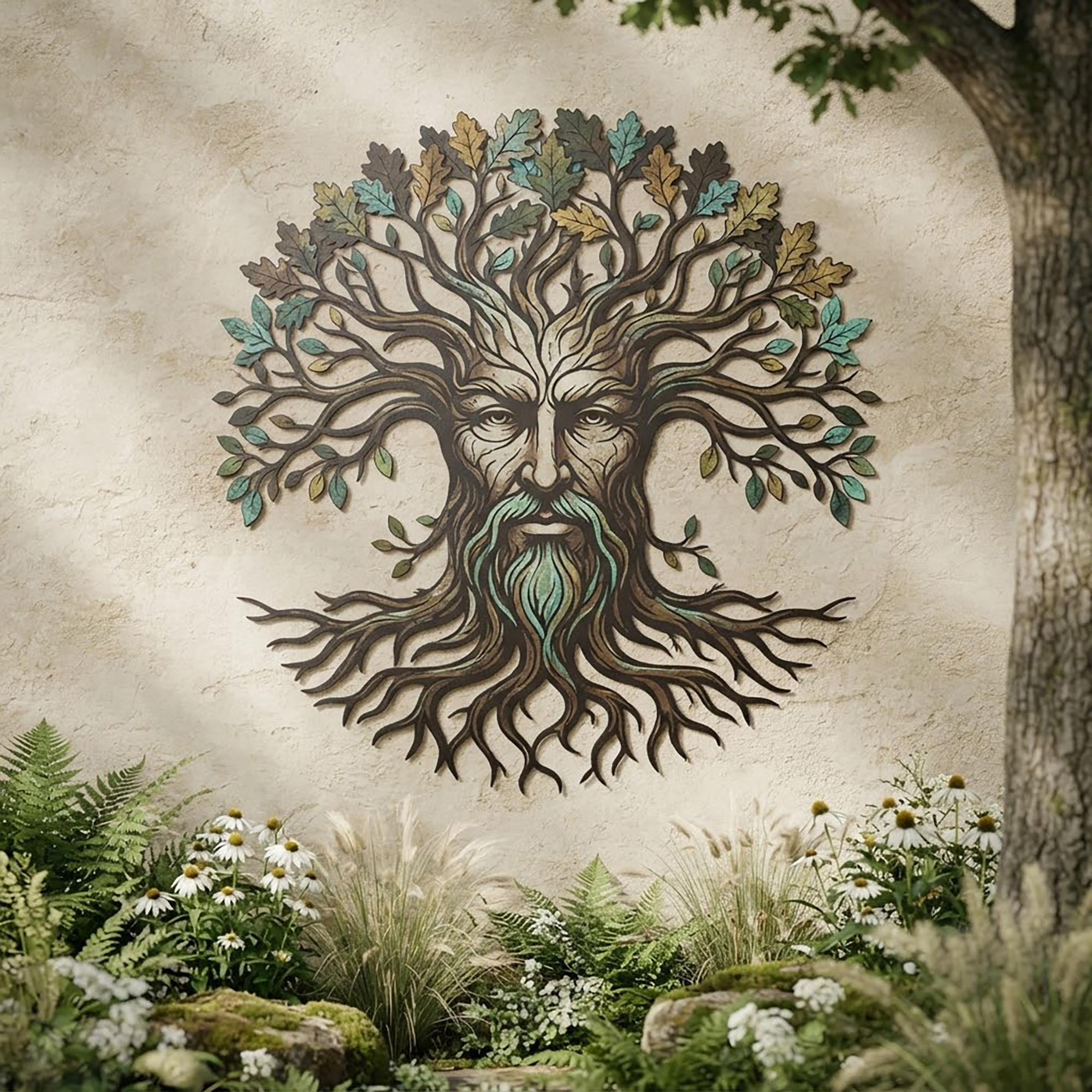 Green Man Metal Wall Art