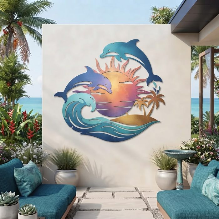 Dolphin Metal Wall Art