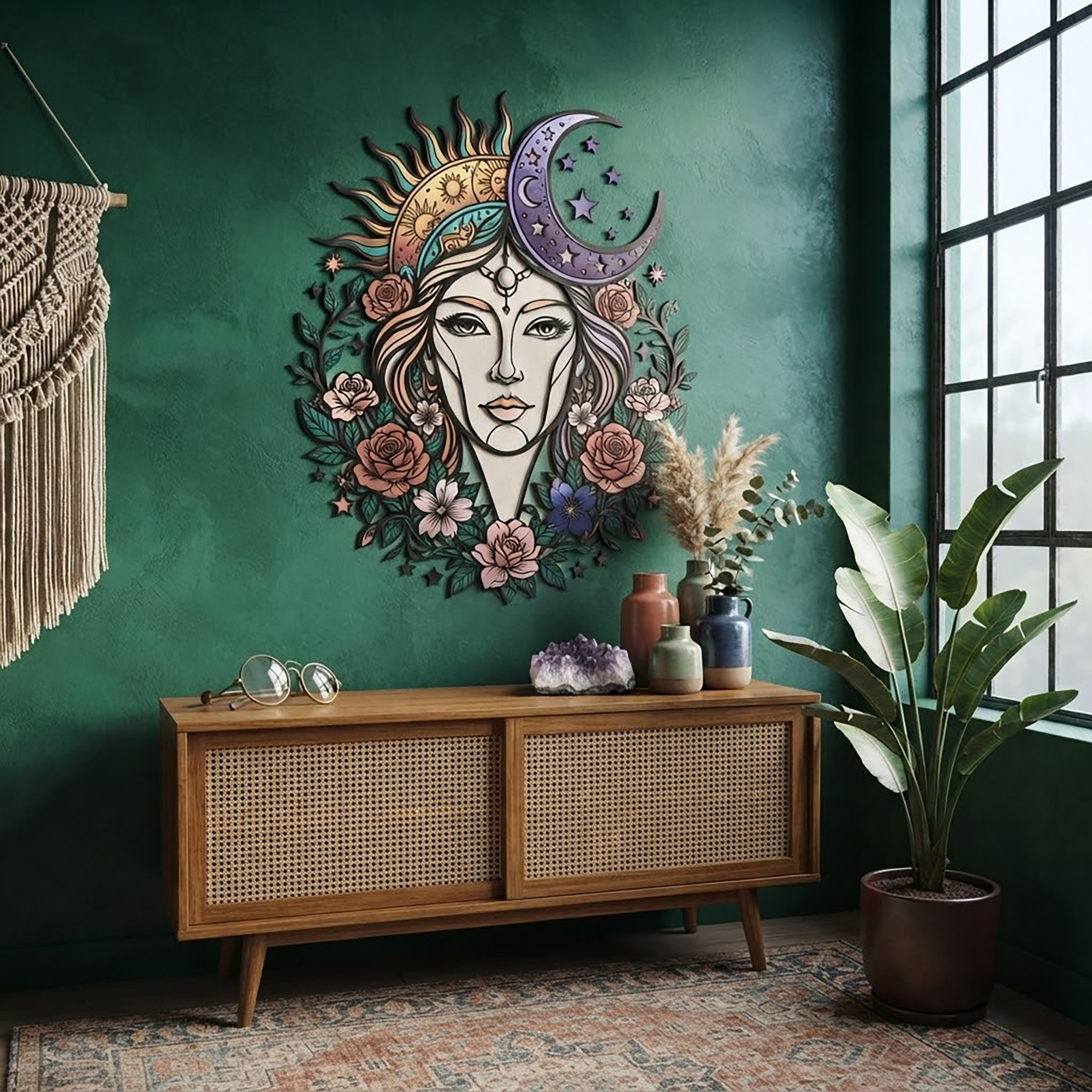 Celestial Goddess Metal Wall Art - product view 3