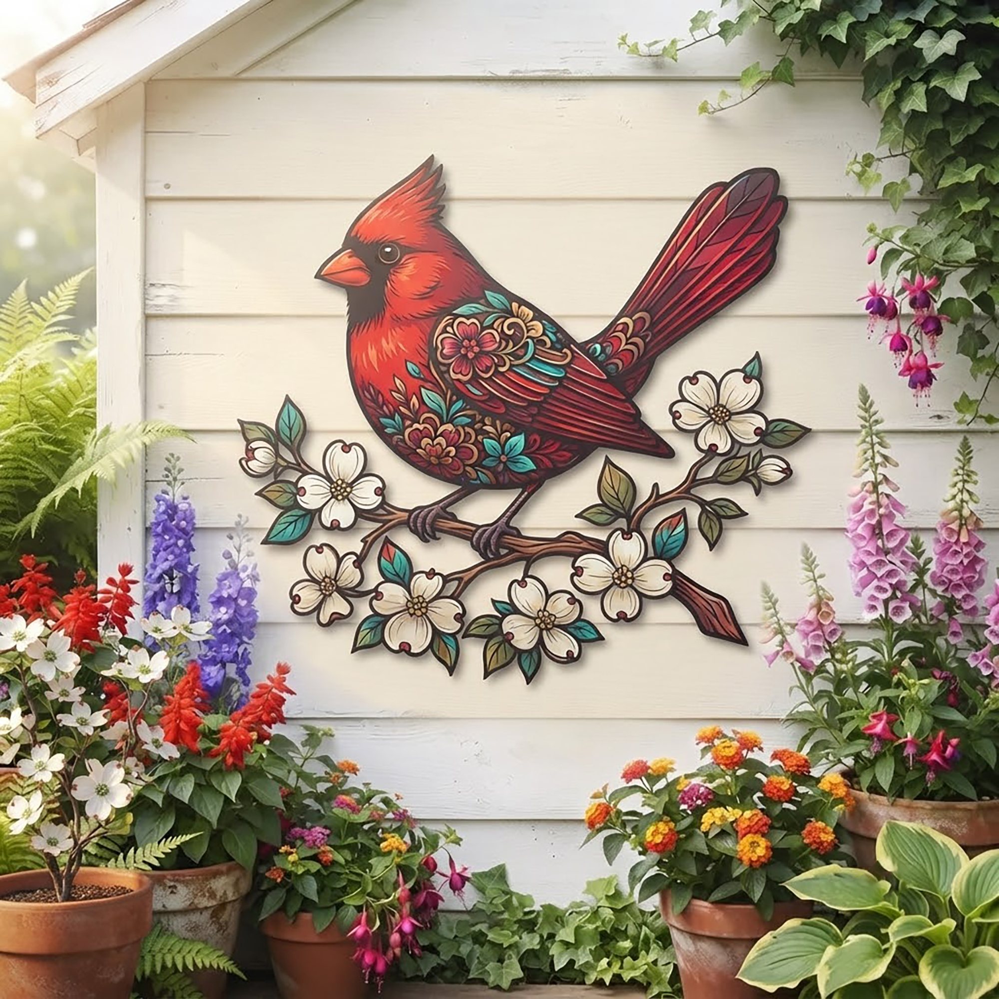 Cardinal Metal Wall Art