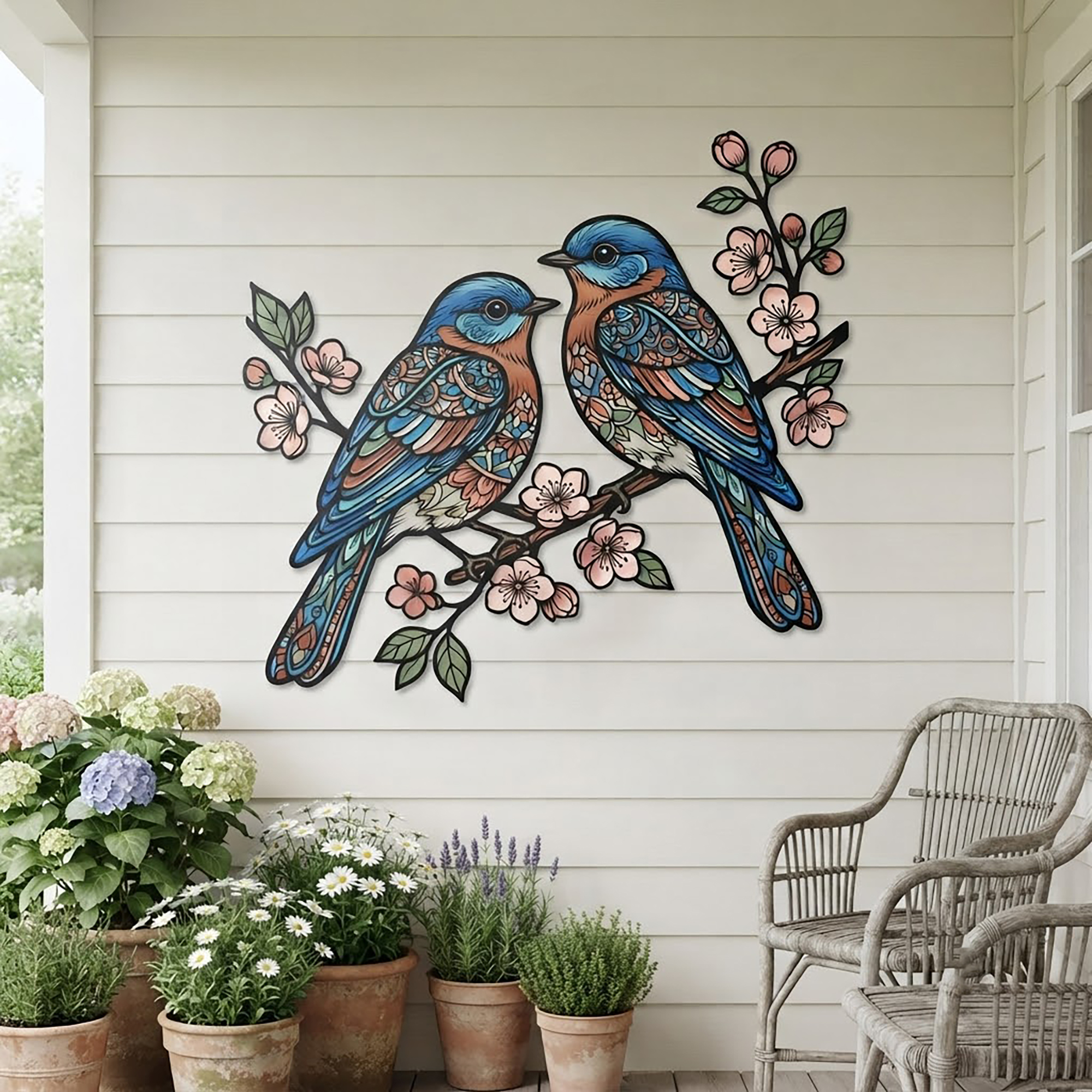 Bluebird Metal Wall Art