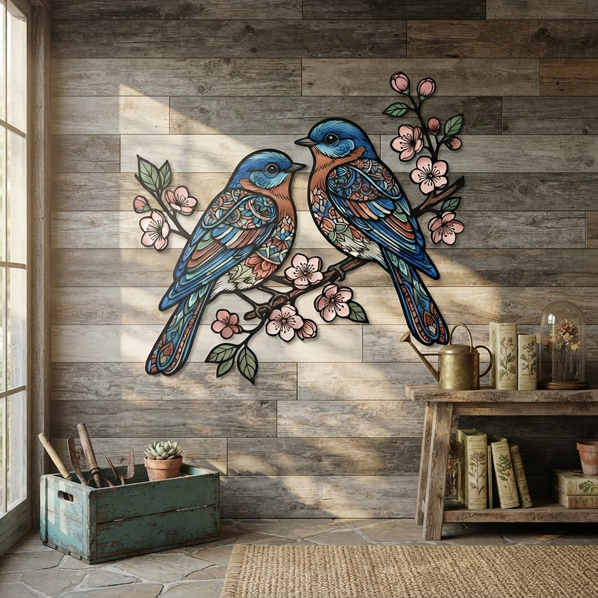Bluebird Metal Wall Art - product view 2