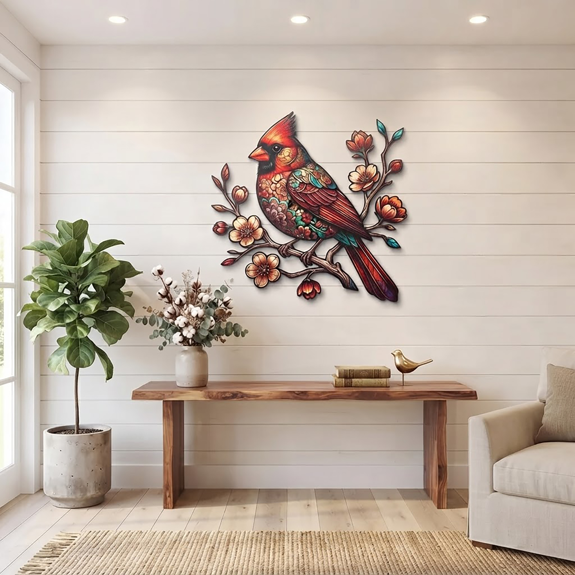 Cardinal Metal Wall Art