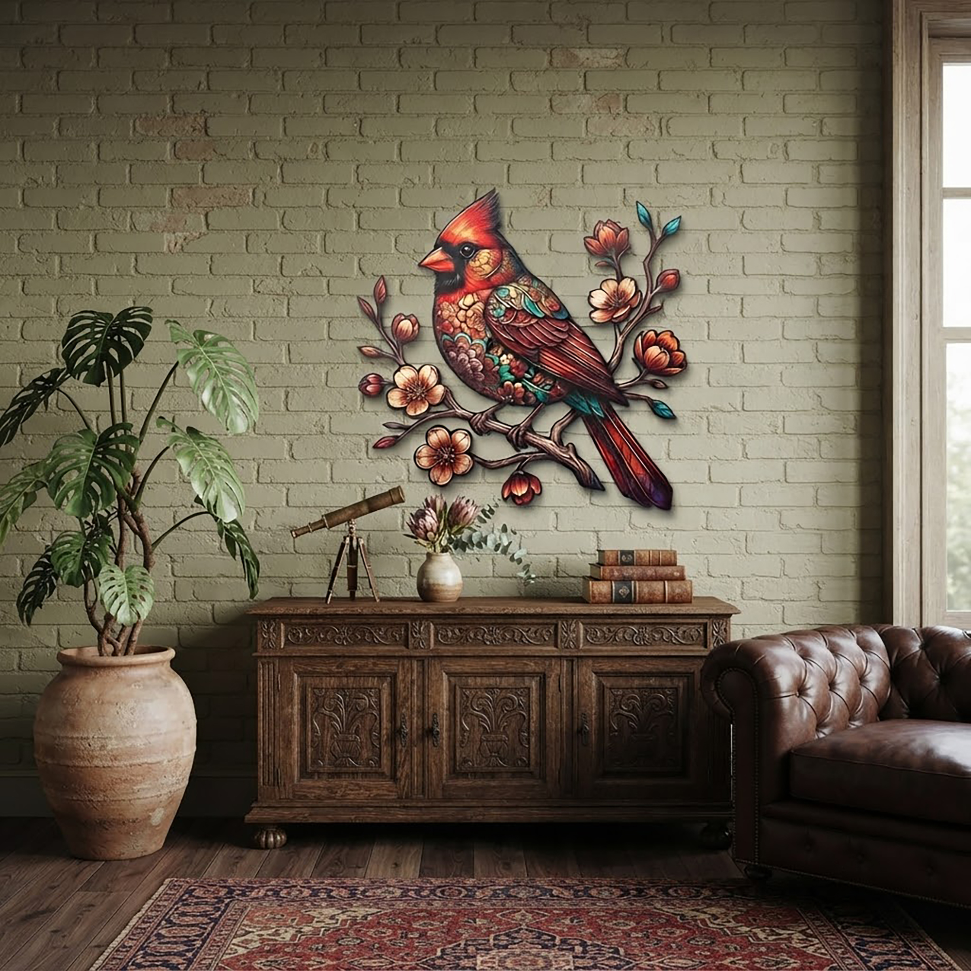 Cardinal Metal Wall Art - product view 2