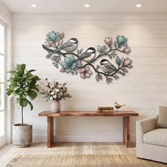 Chickadee Metal Wall Art