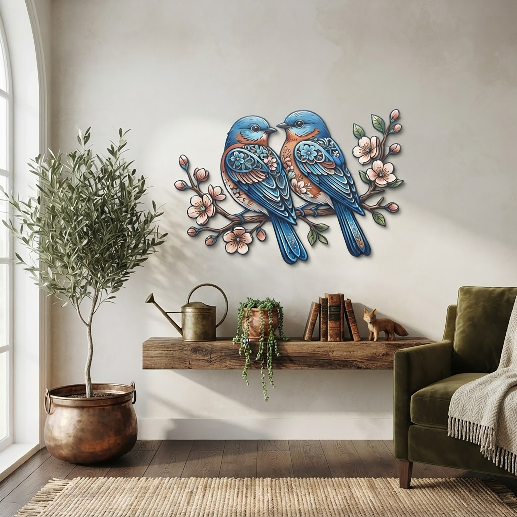 Bluebird Metal Wall Art - product view 2