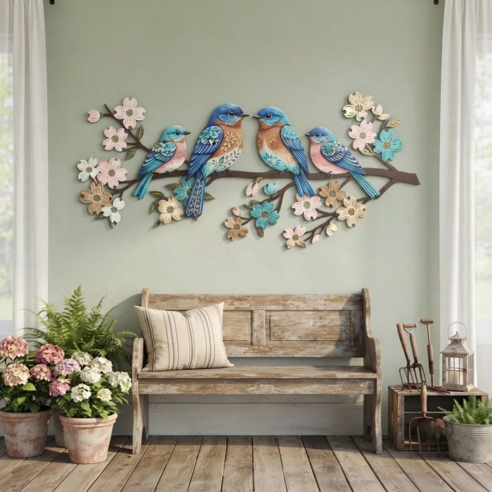 Bluebird Metal Wall Art