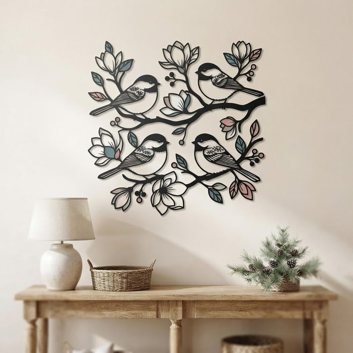 Chickadee Metal Wall Art