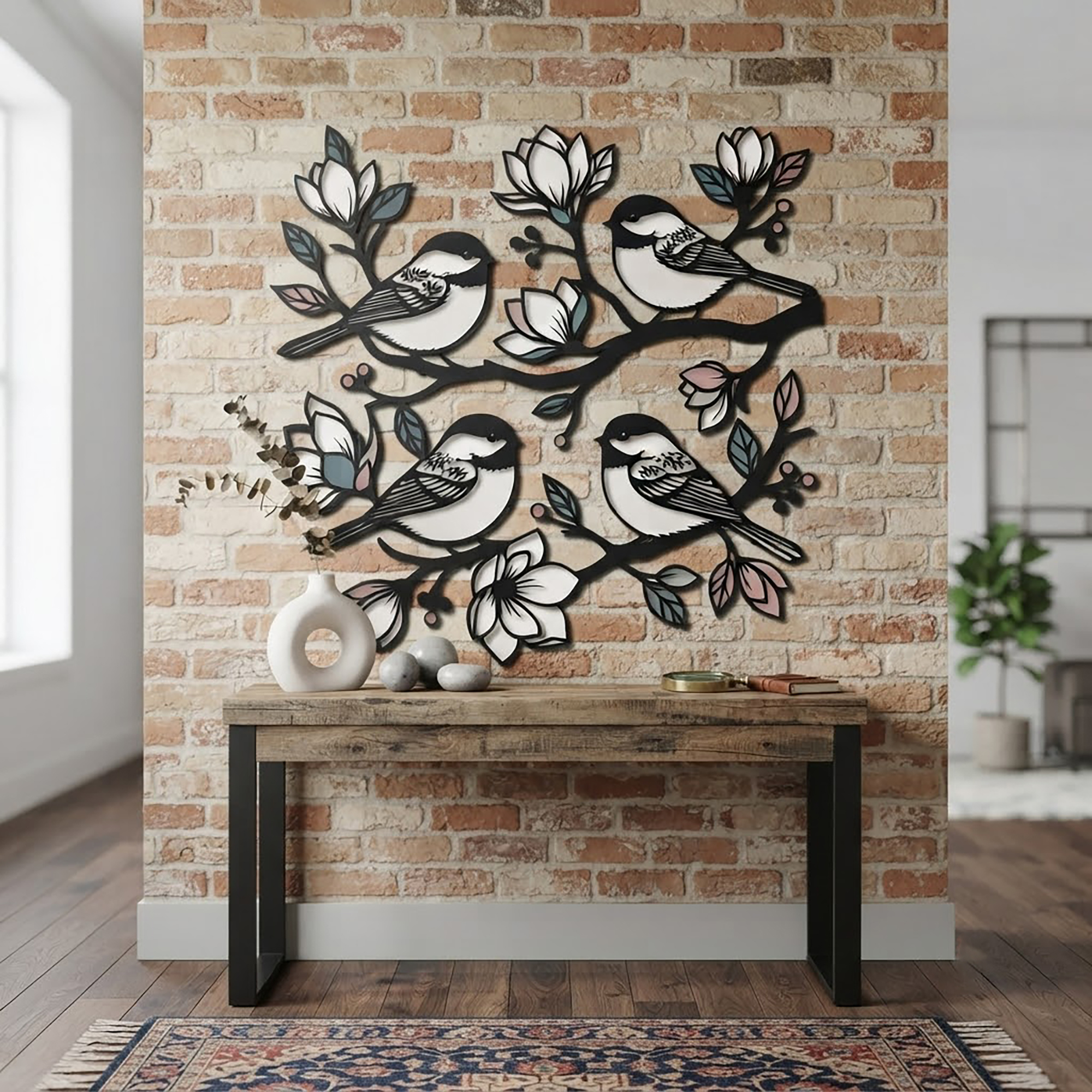 Chickadee Metal Wall Art - product view 3
