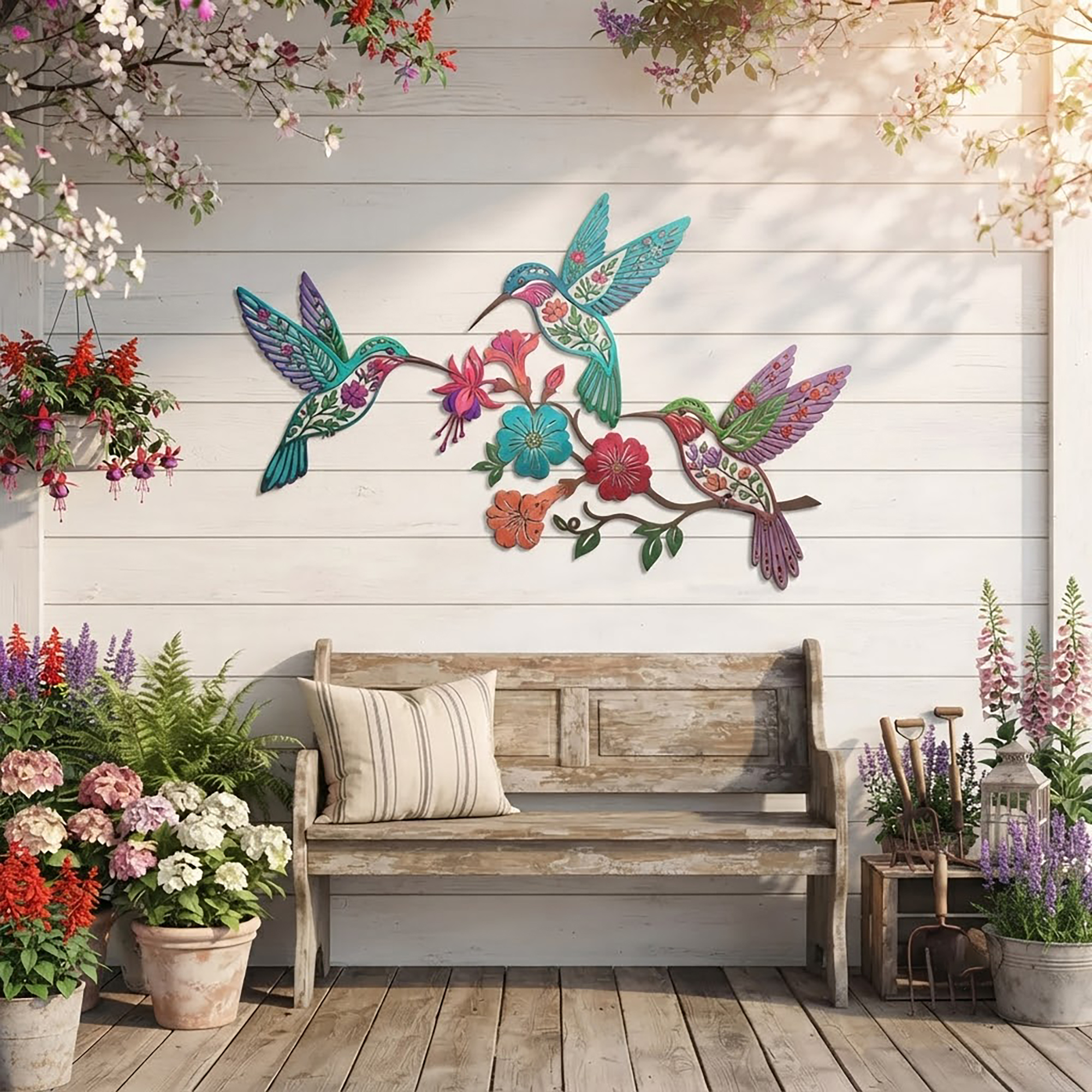 Hummingbird Metal Wall Art