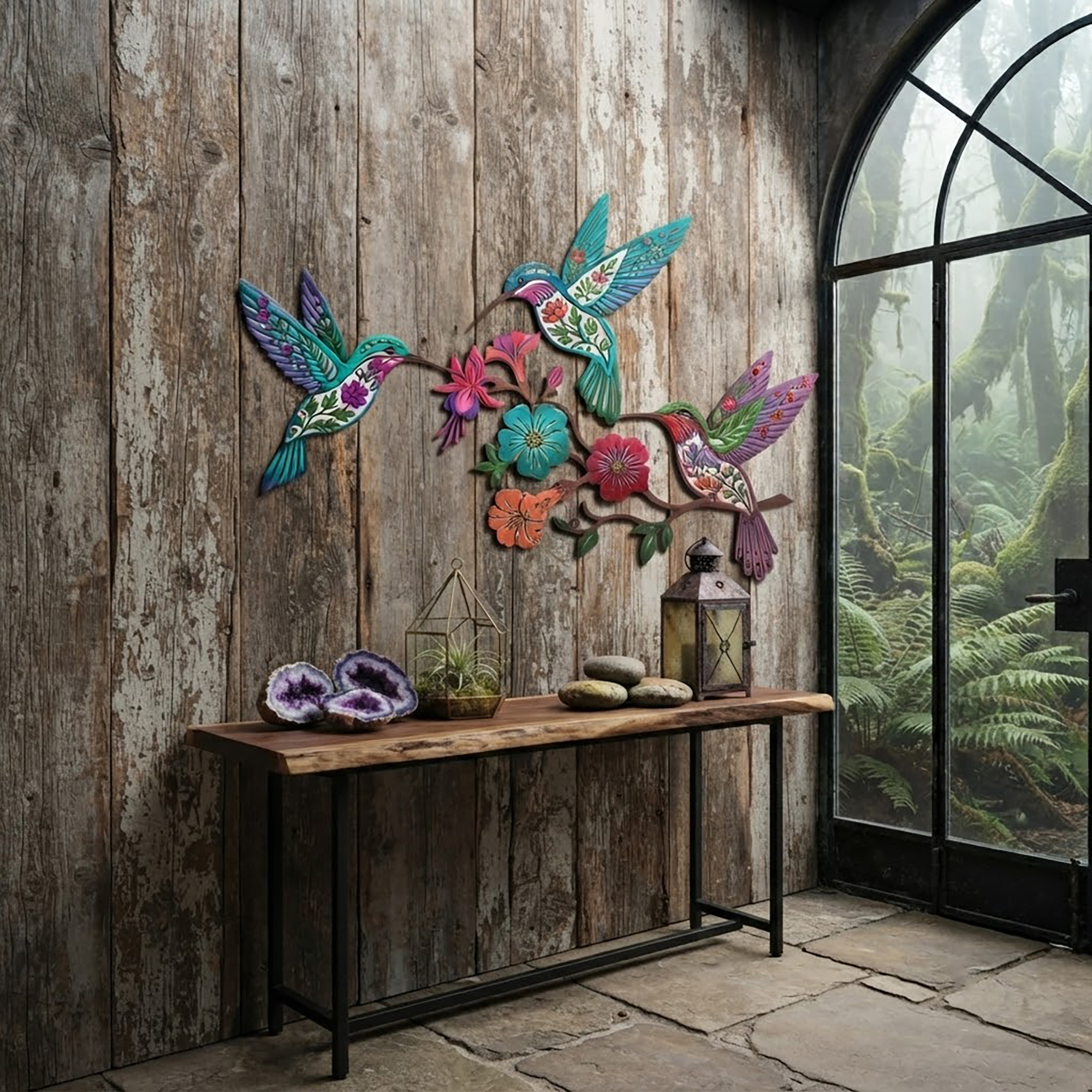 Hummingbird Metal Wall Art - product view 3