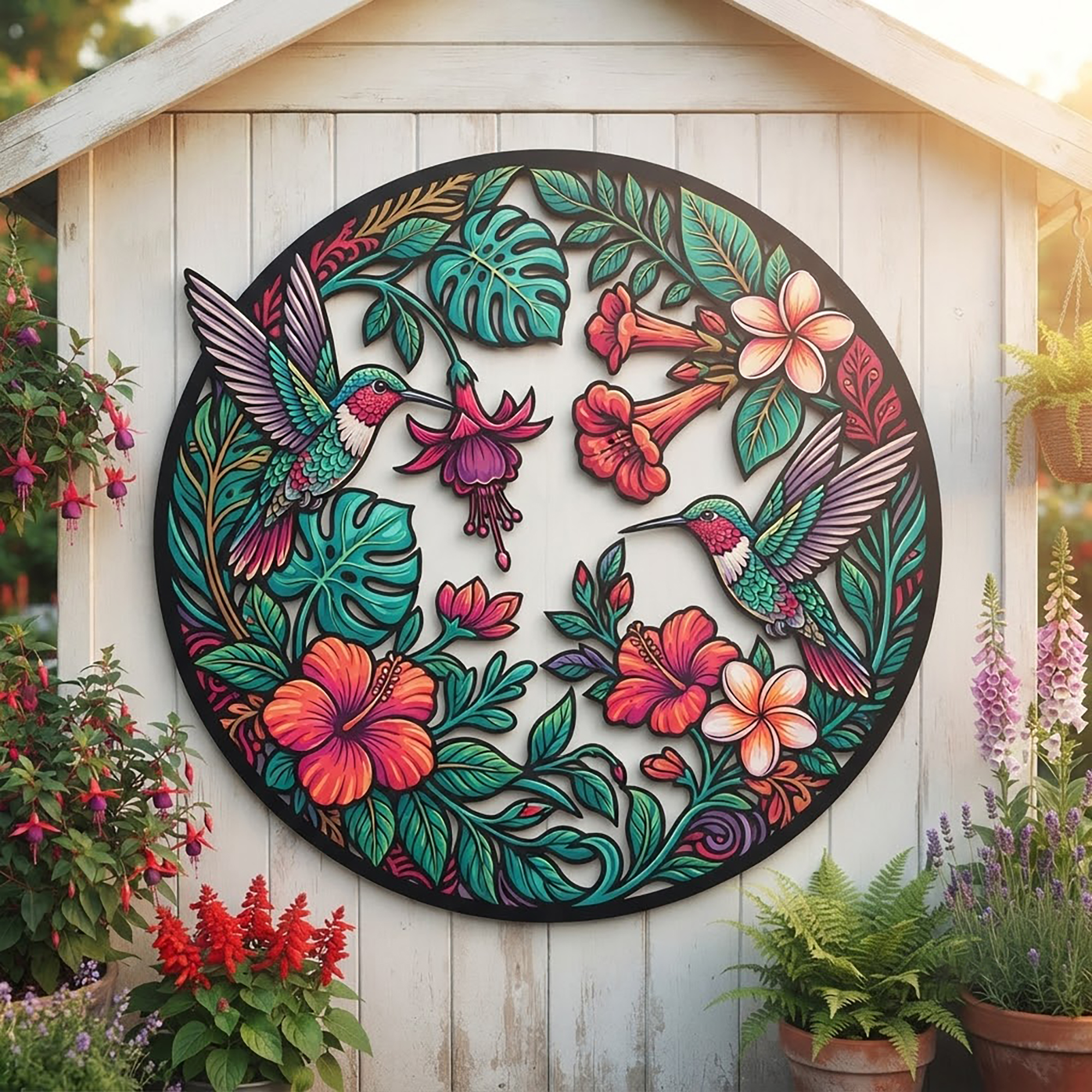 Hummingbird Metal Wall Art