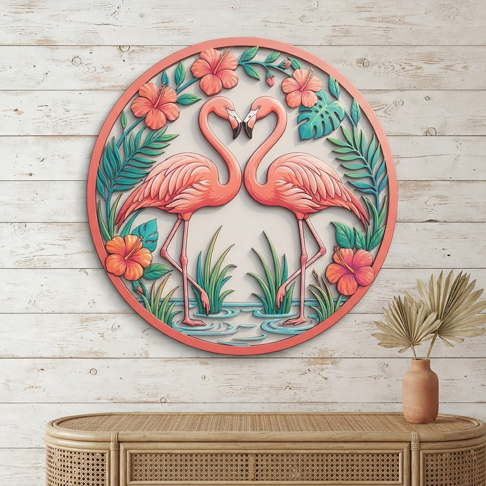 Flamingo Metal Wall Art - product view 2