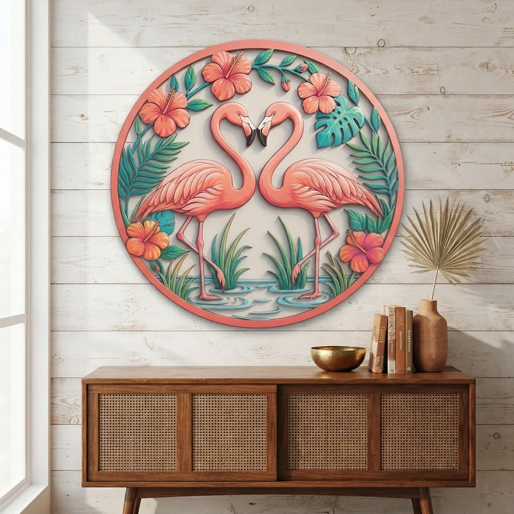 Flamingo Metal Wall Art - product view 3