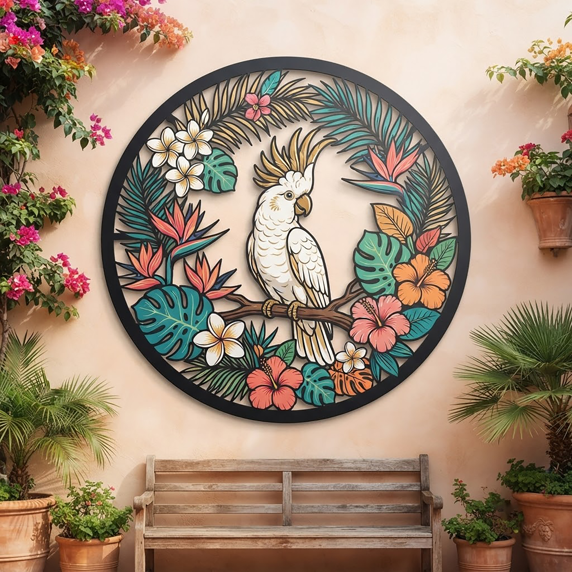 Cockatoo Metal Wall Art