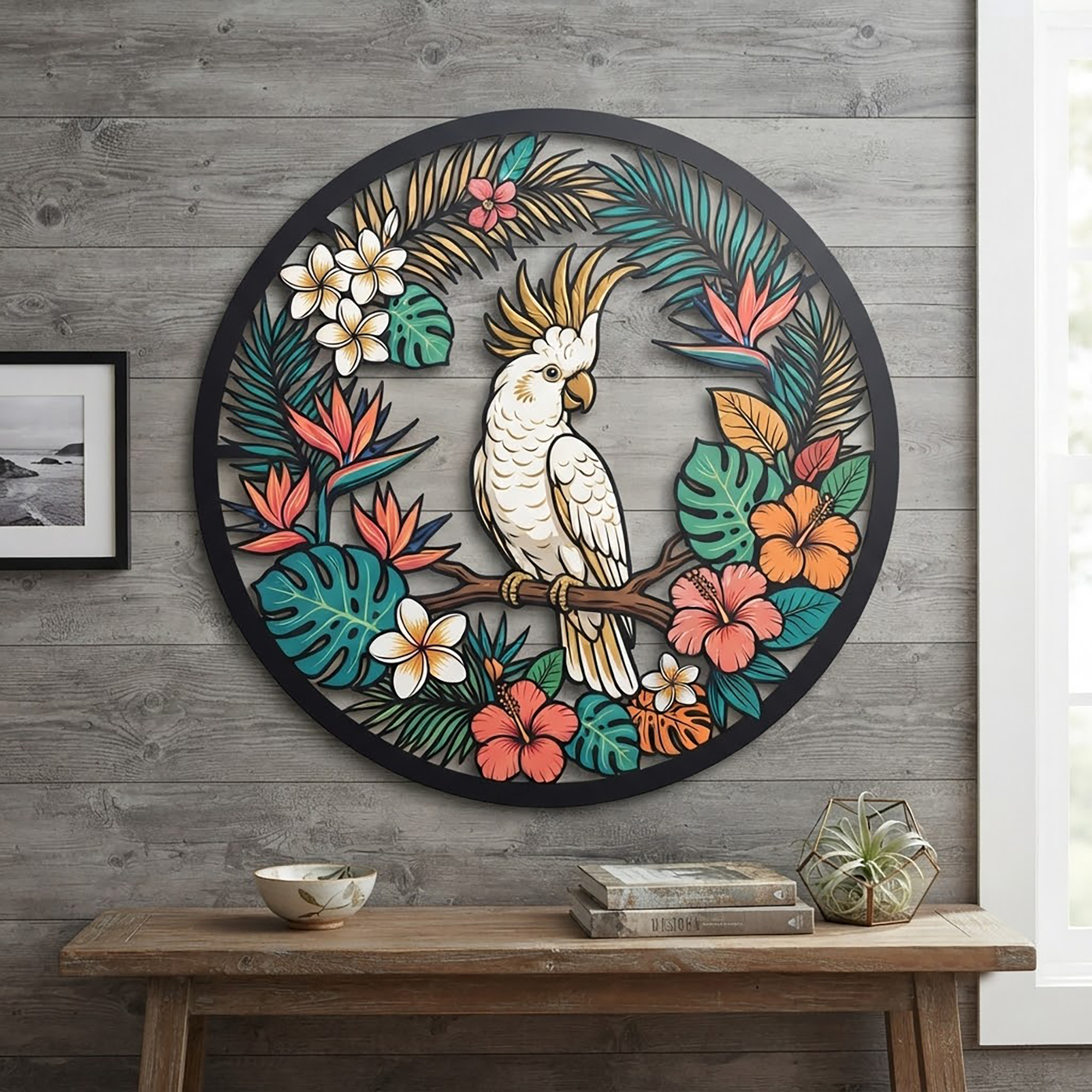 Cockatoo Metal Wall Art - product view 2