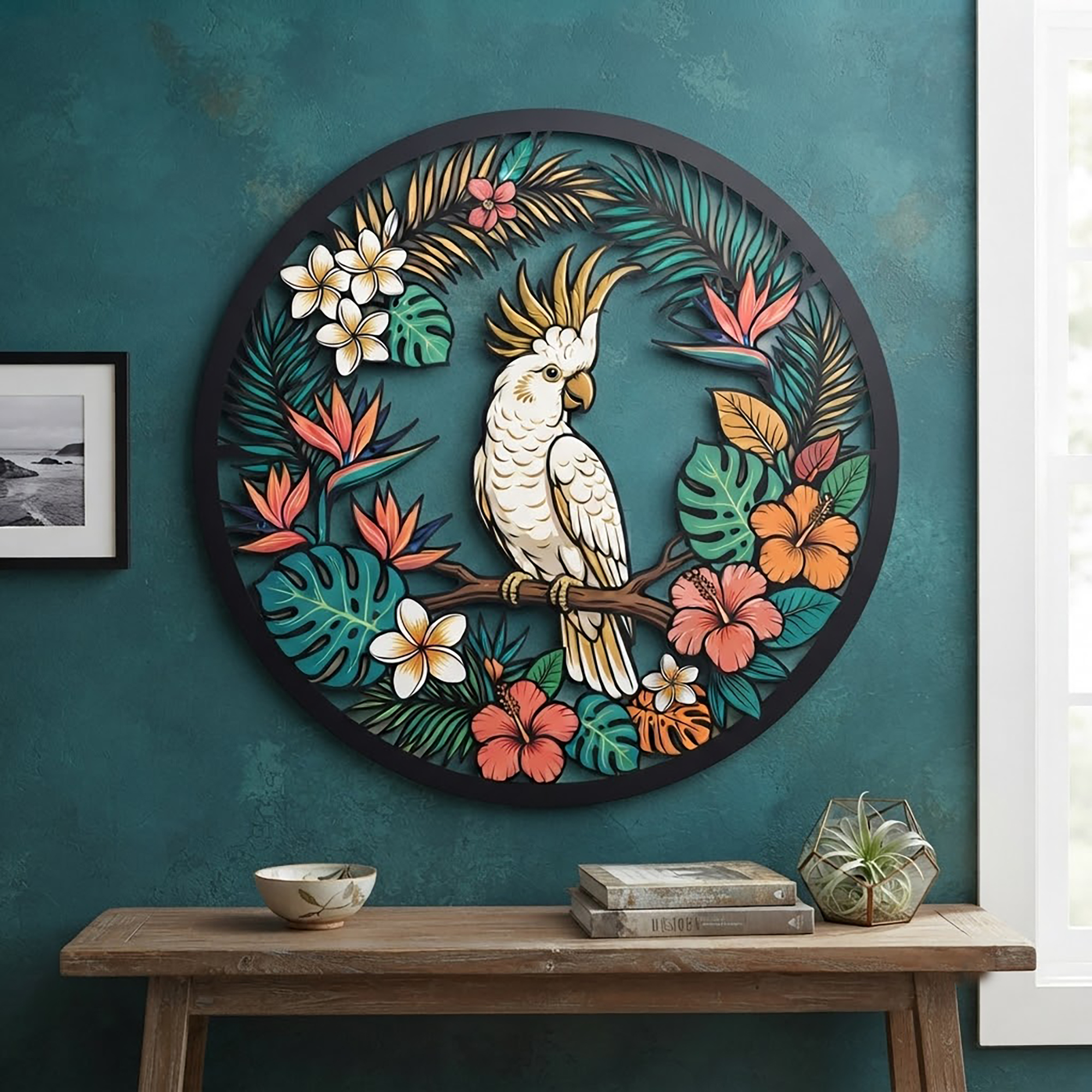 Cockatoo Metal Wall Art - product view 3