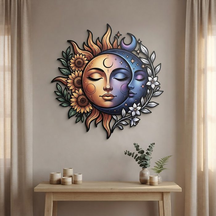 Sun Moon Metal Wall Art