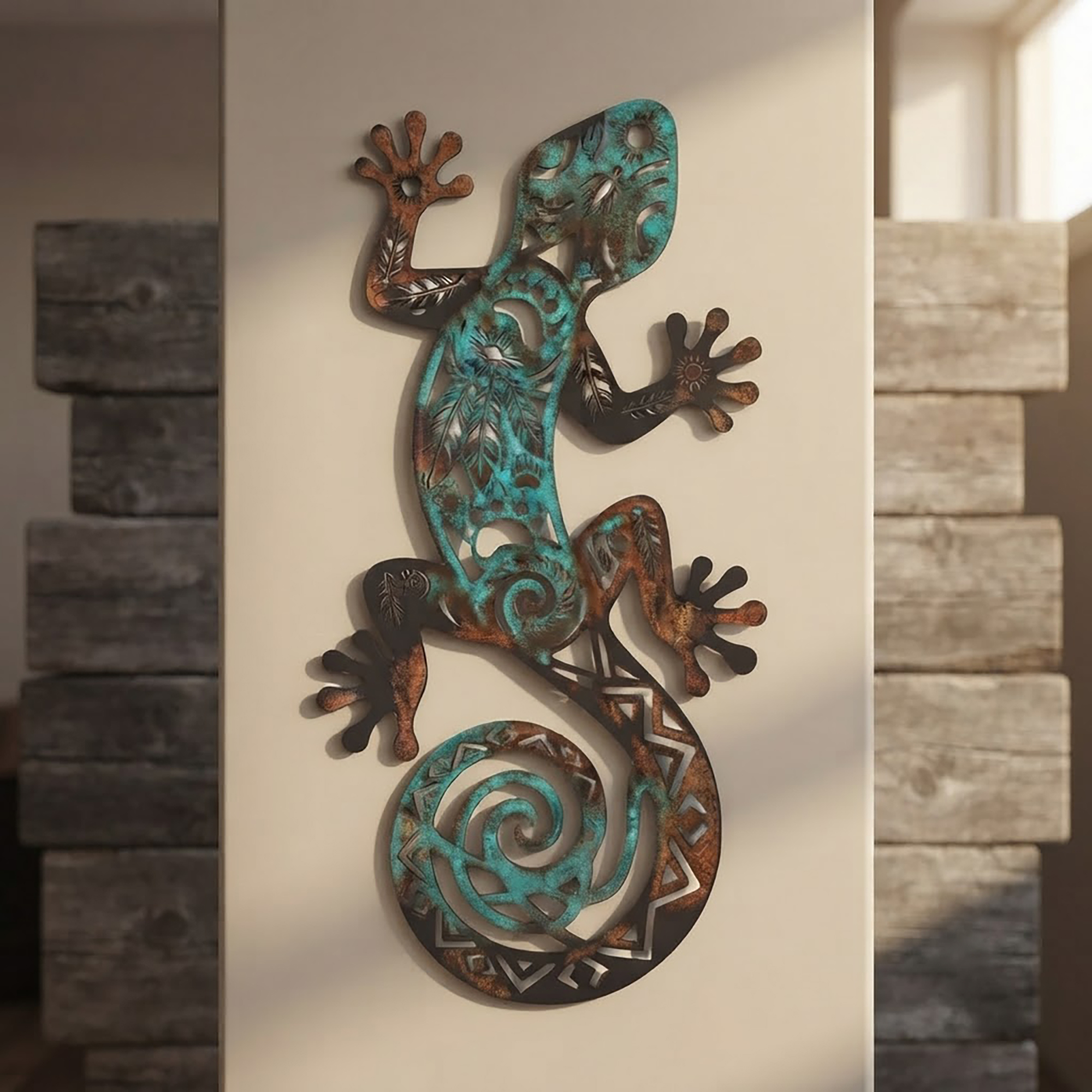 Gecko Metal Wall Art - product view 2