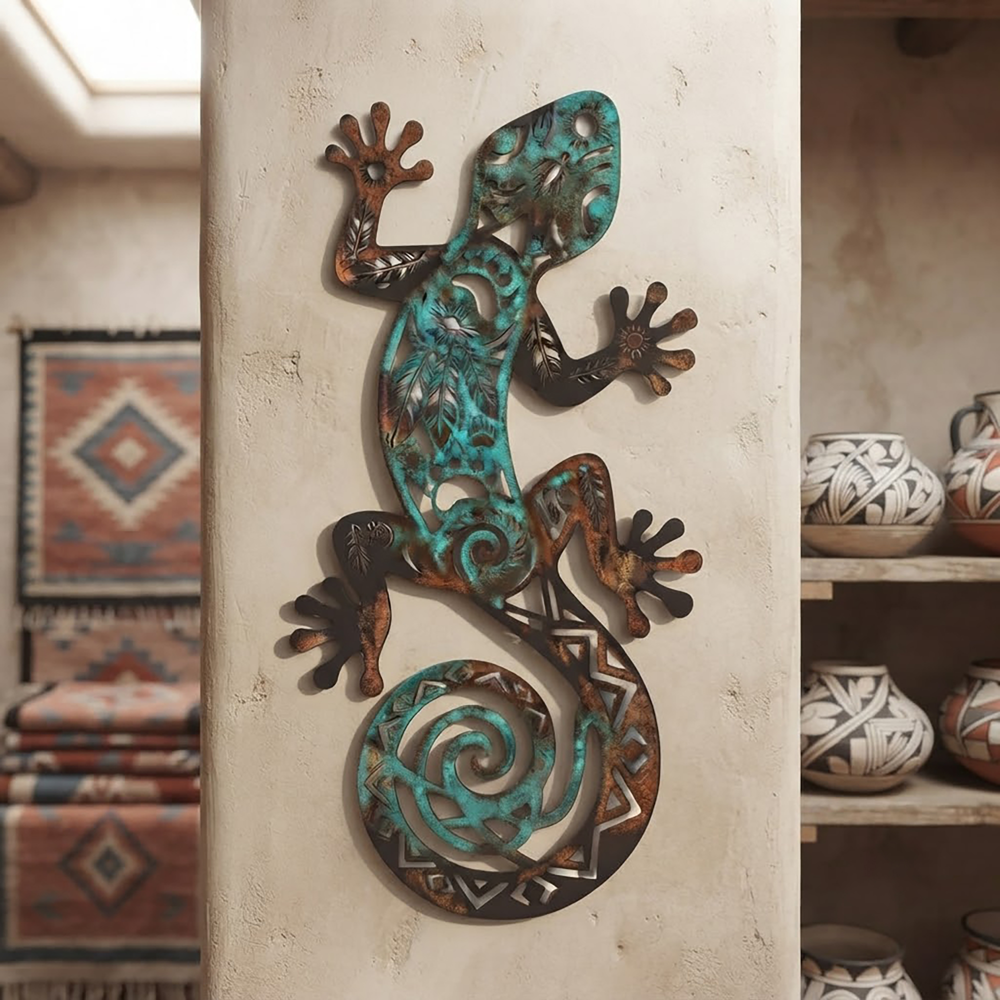 Gecko Metal Wall Art - product view 3