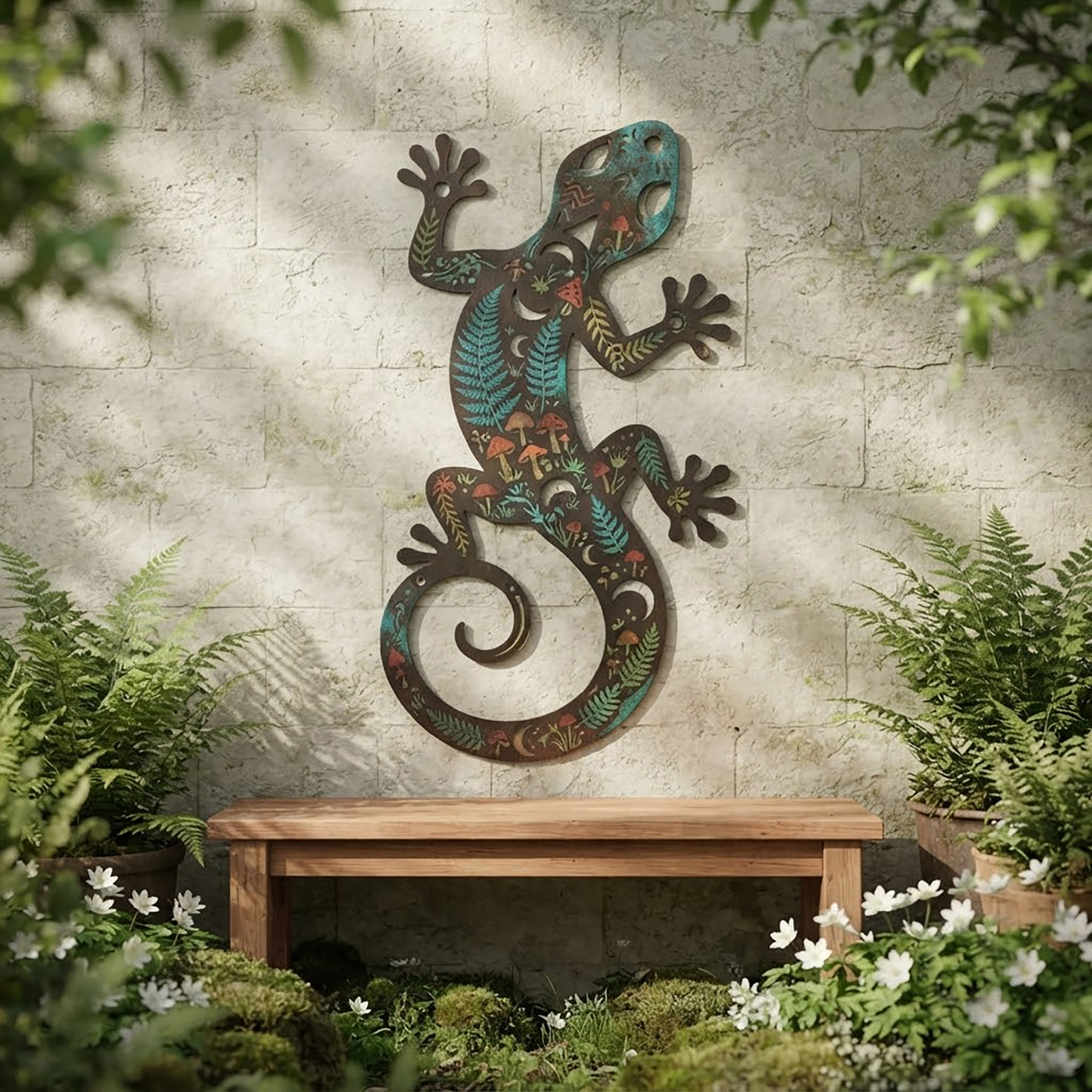 Gecko Metal Wall Art