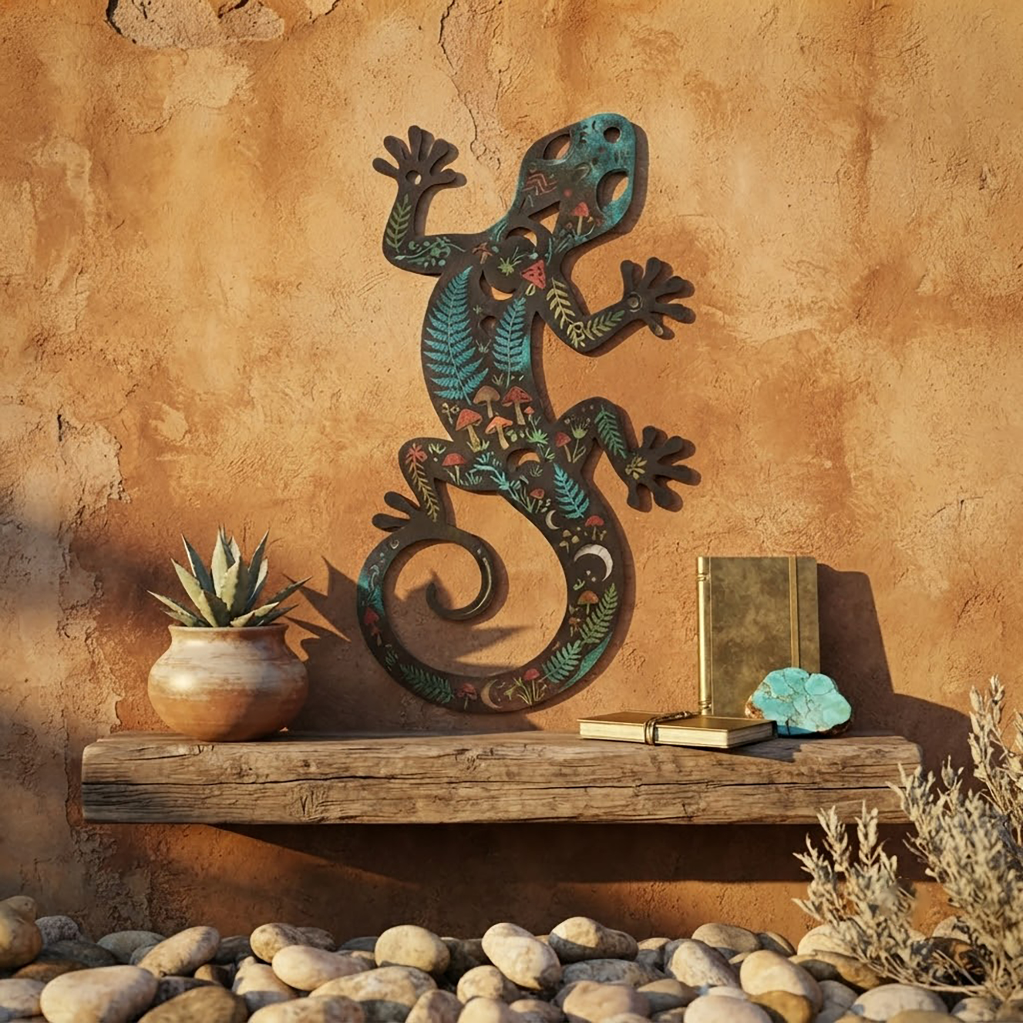 Gecko Metal Wall Art - product view 2