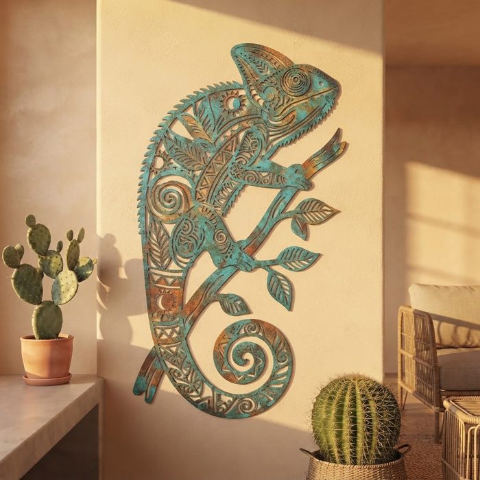 Chameleon Metal Wall Art