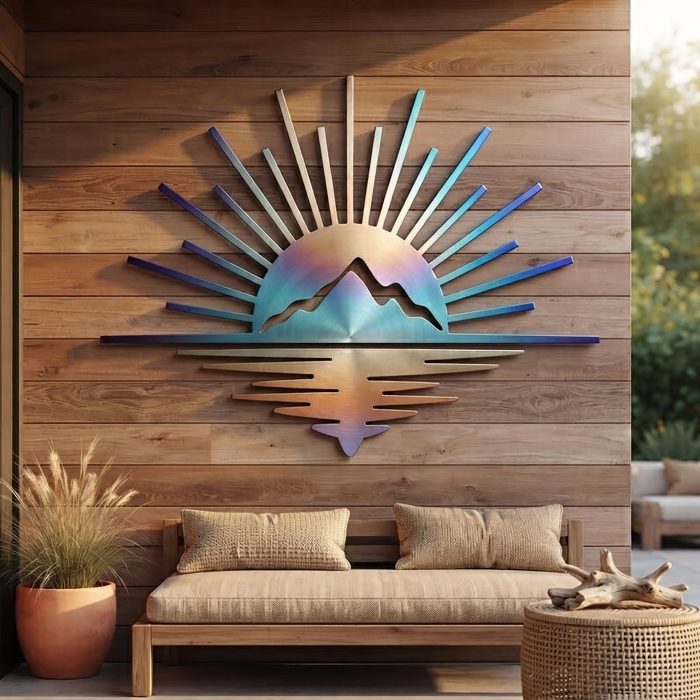 Mountain Sunrise Metal Wall Art