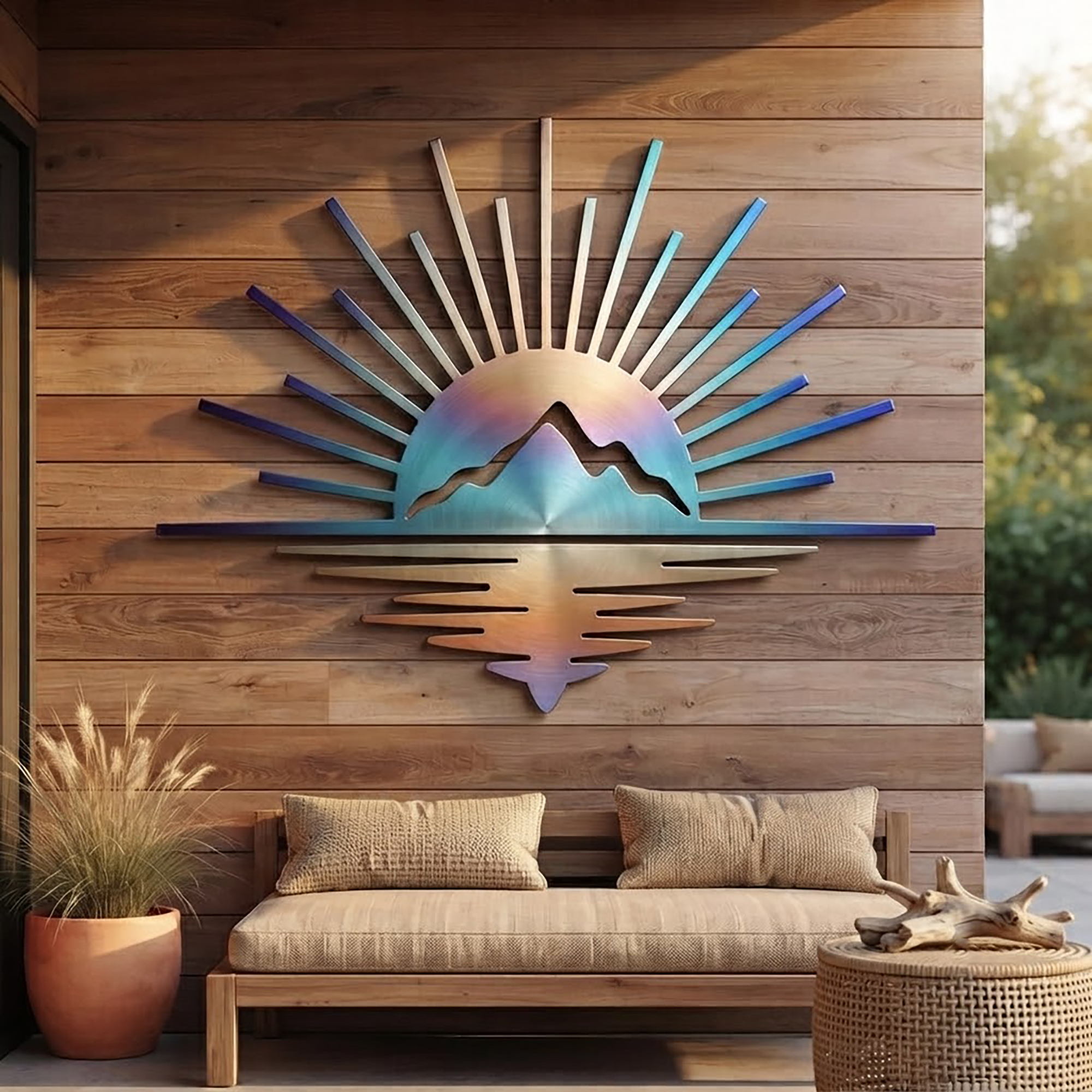 Mountain Sunrise Metal Wall Art