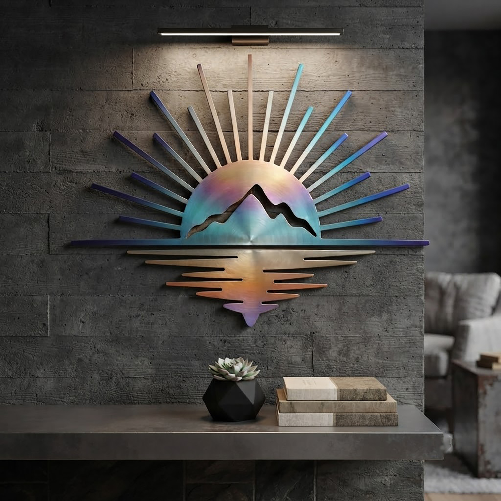 Mountain Sunrise Metal Wall Art - product view 3
