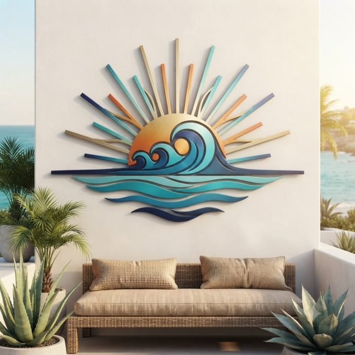 Coastal Sunrise Metal Wall Art