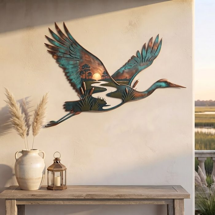 Great Blue Heron Metal Wall Art