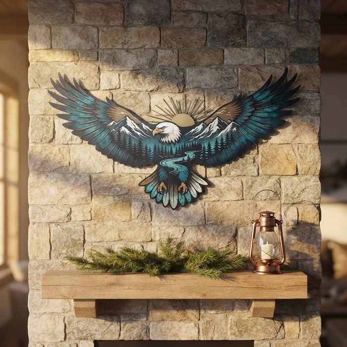 Majestic Bald Eagle Metal Wall Art