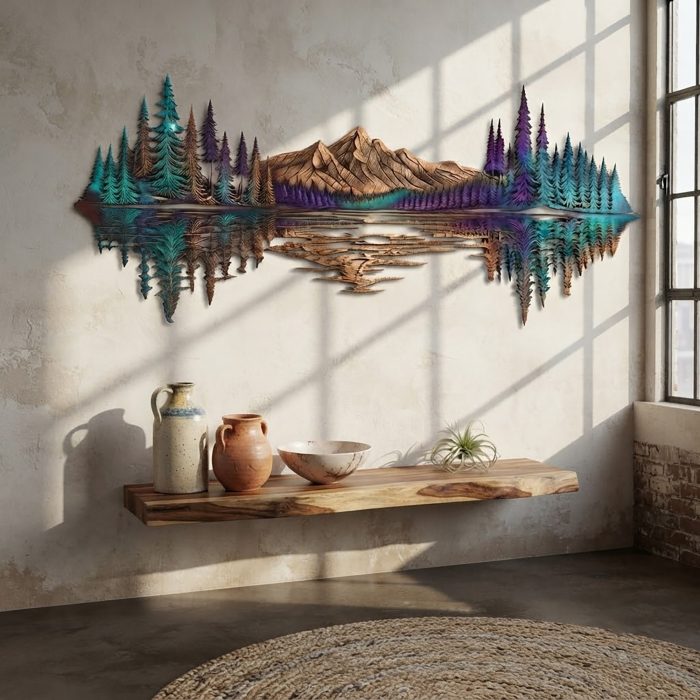 Mountain Lake Metal Wall Art